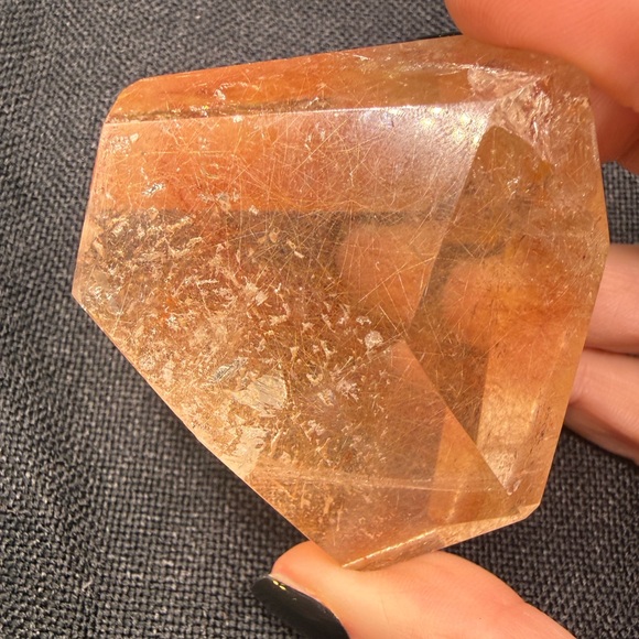 RARE Red & Copper Rutilated Quartz Free Form - Picture 5 of 9